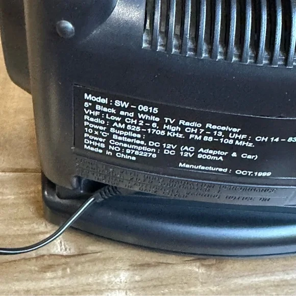 Portable Black TV Radio Combo